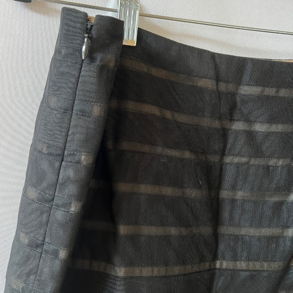 PER SE SKIRT NWT 14 PER CHARM LINE SILK SIDE ZIP RIBBON DETAIL ELEGANT STRIPES - Picture 3 of 11